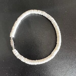Vintage Exotic Hawaiian Round Puka Shell Bracelet/ Anklet 9.5"